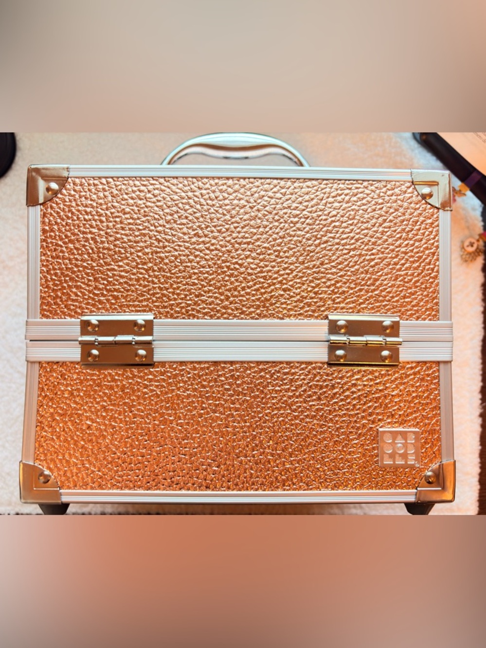 Metal Makeup Train Case